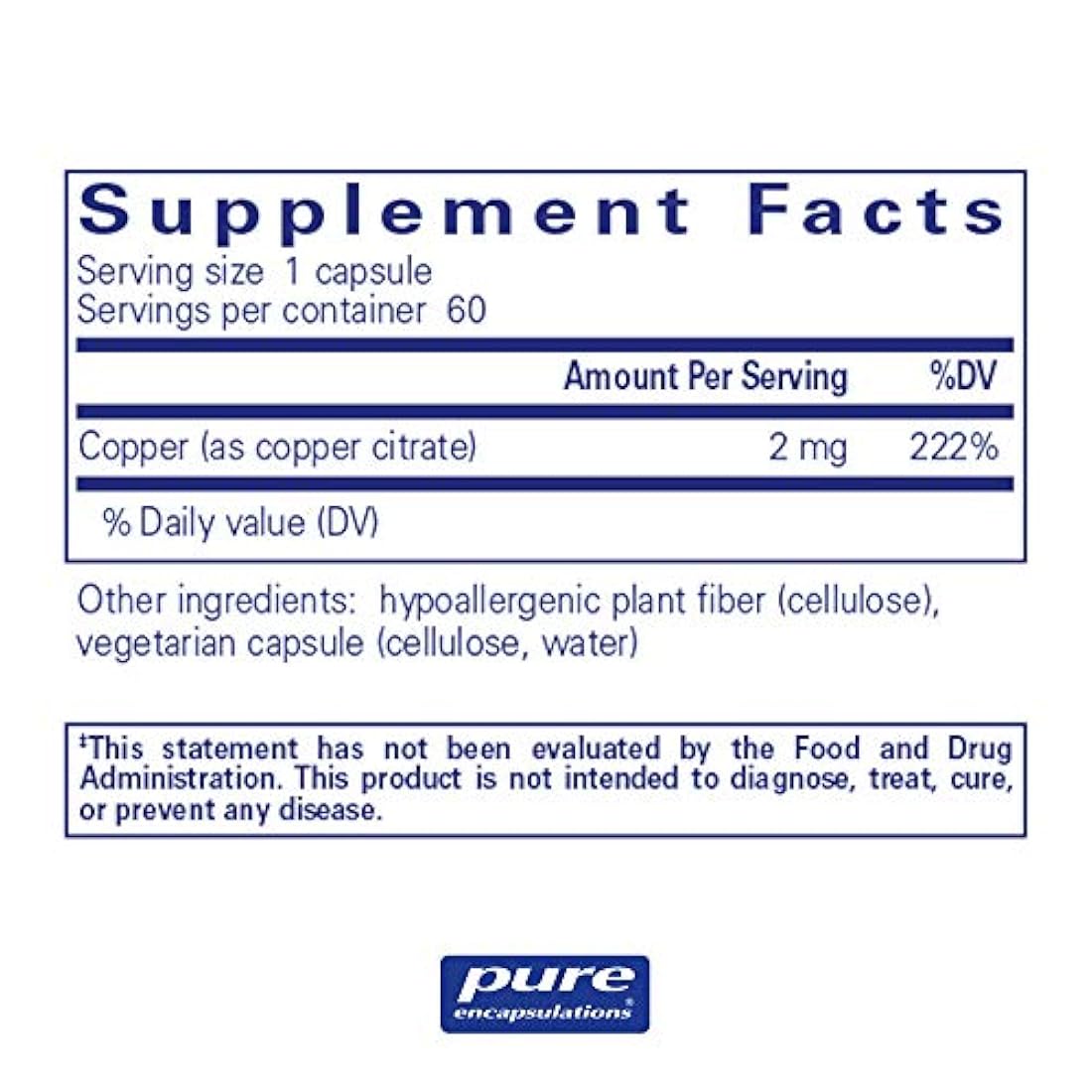 Encapsulaciones puras cobre