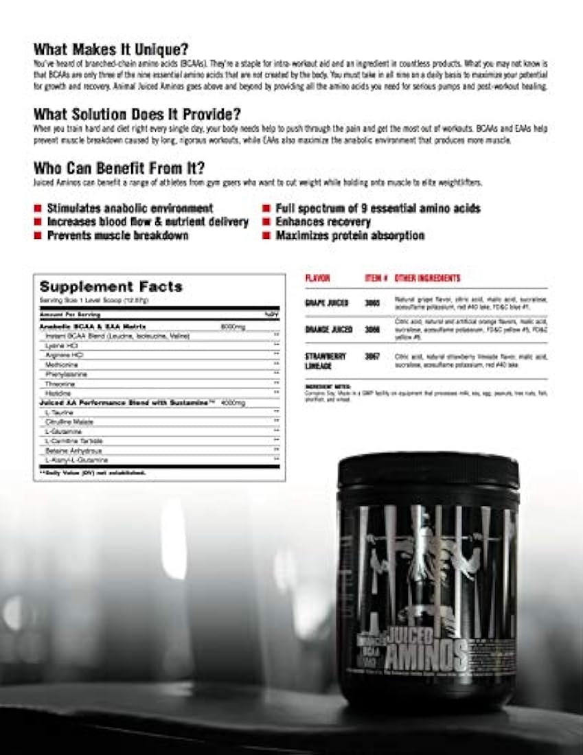 Universal Nutrition Aminoácidos exprimidos