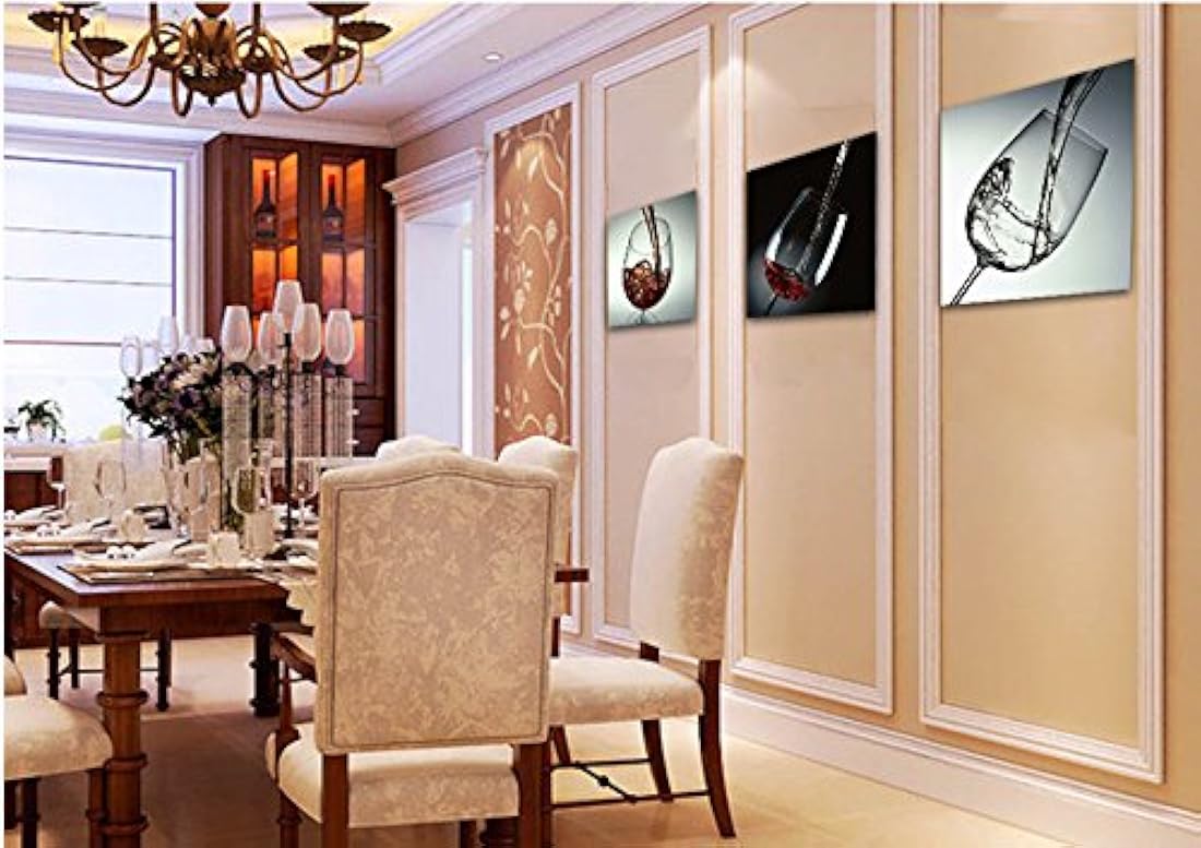 Wieco Art - Lienzo decorativo para pared, en 3 paneles