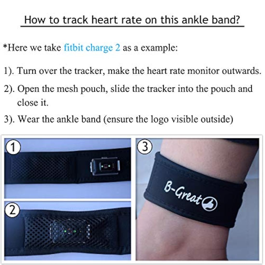 B-Great - Tobillera ratreador de ejercicios unisex