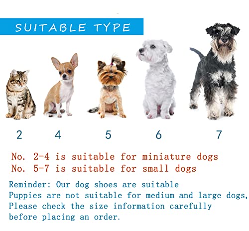 YAODHAOD - Botas para perro con protector de patas, antideslizantes, con suela suave, correas reflectantes, para perros pequeños