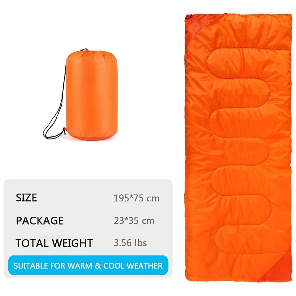 Saco de dormir de camping para adultos color naranja