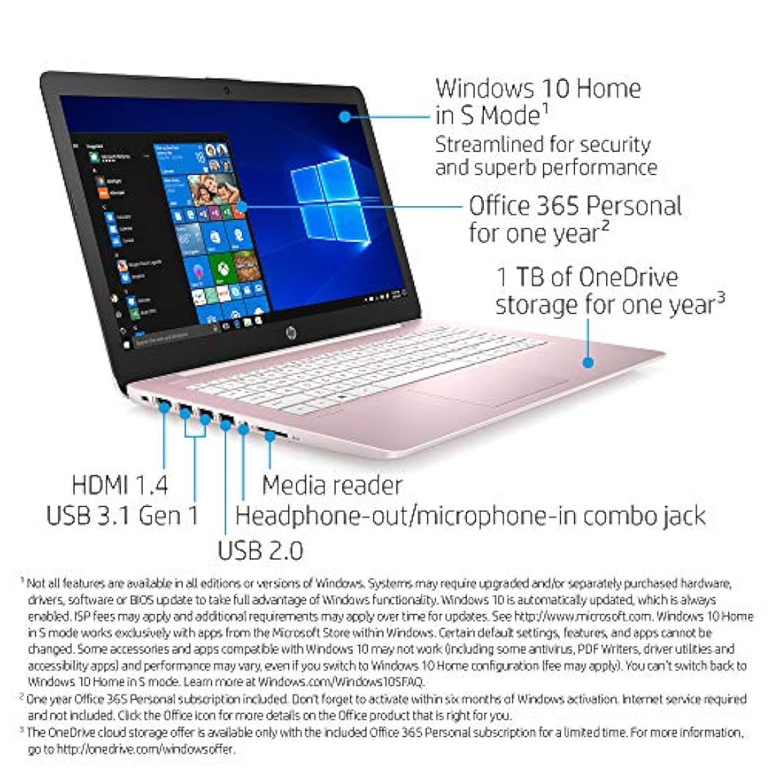 Computadora portátil HP Stream de 14 pulgadas, Intel Celeron