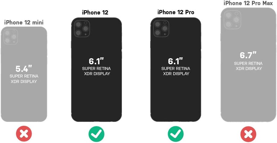 OtterBox Symmetry Clear Series - Funda para iPhone 12 y iPhone 12 Pro, polvo de estrellas (copos plateados/transparente)