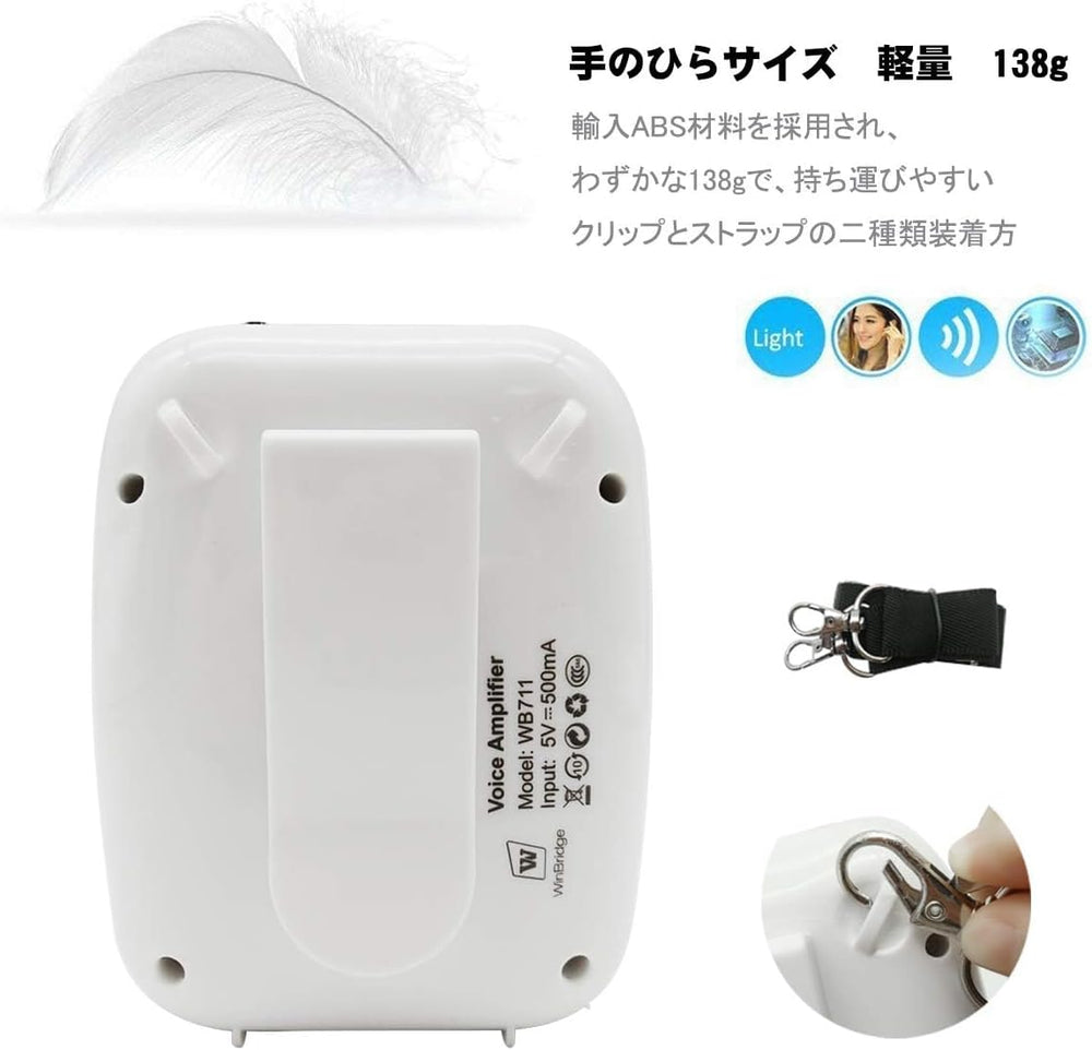 Amplificador de Voz Portátil Recargable con Micrófono WB001