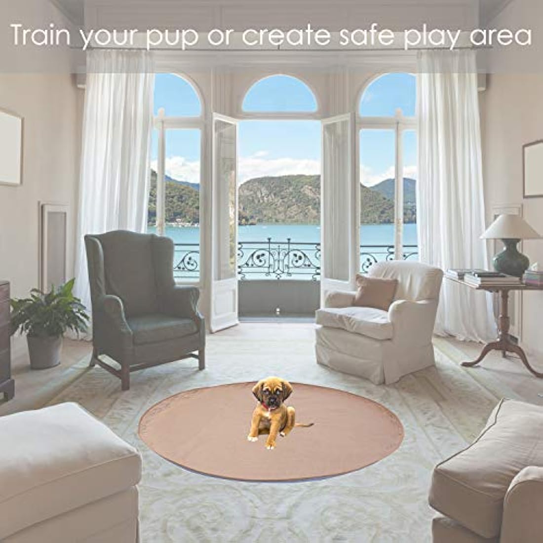 Almohadillas para cachorros lavables, grandes, redondas