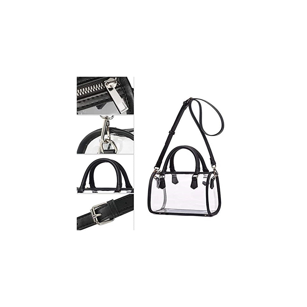 Bolsos transparente para mujer con asa superior de PVC