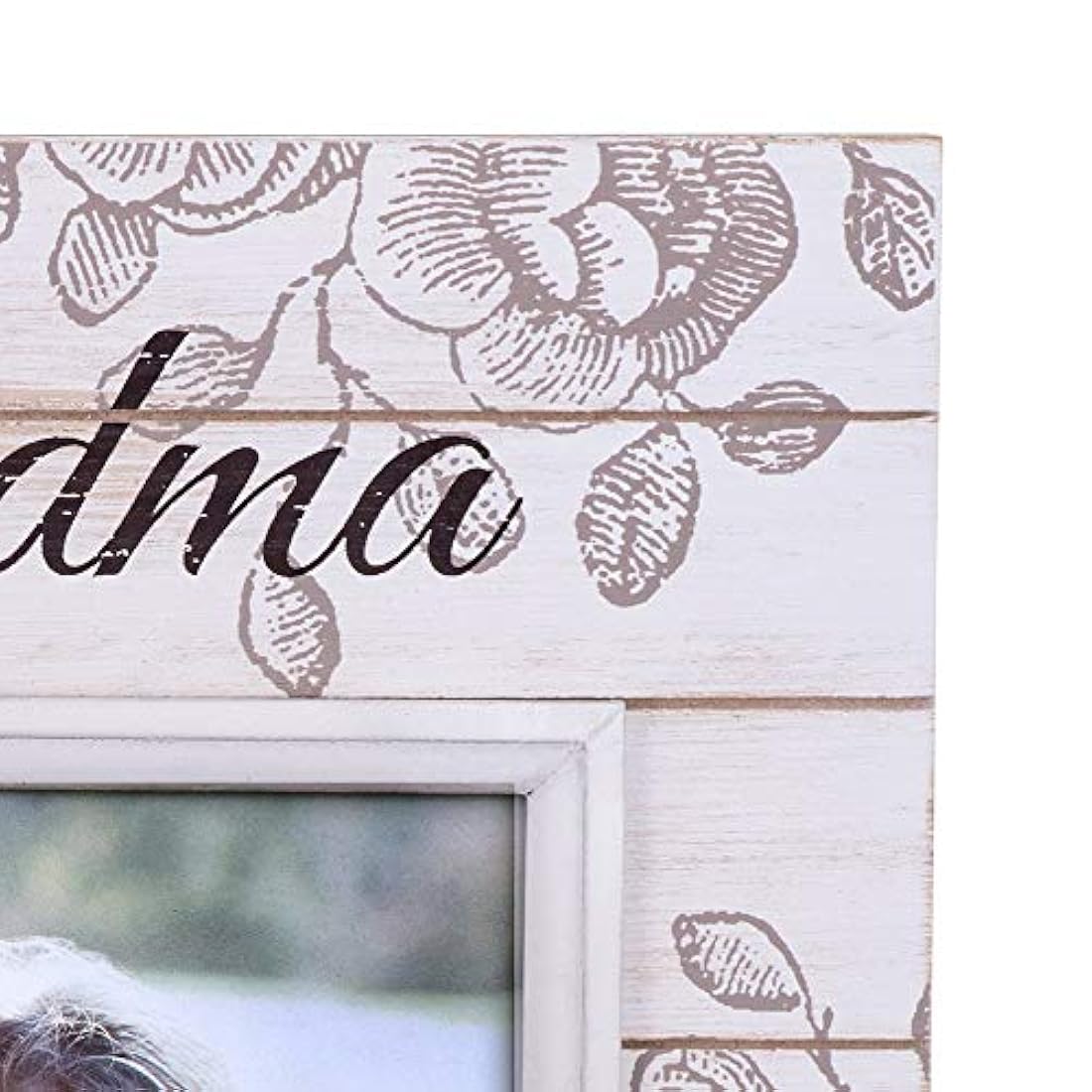 Marco de madera turquesa para foto con efecto gastado