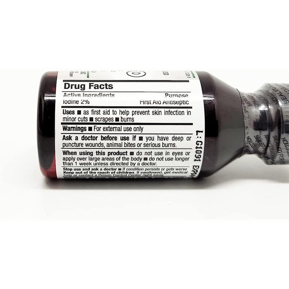 Suplementos Tintura de IODINE Descolorizado Blanco Claro