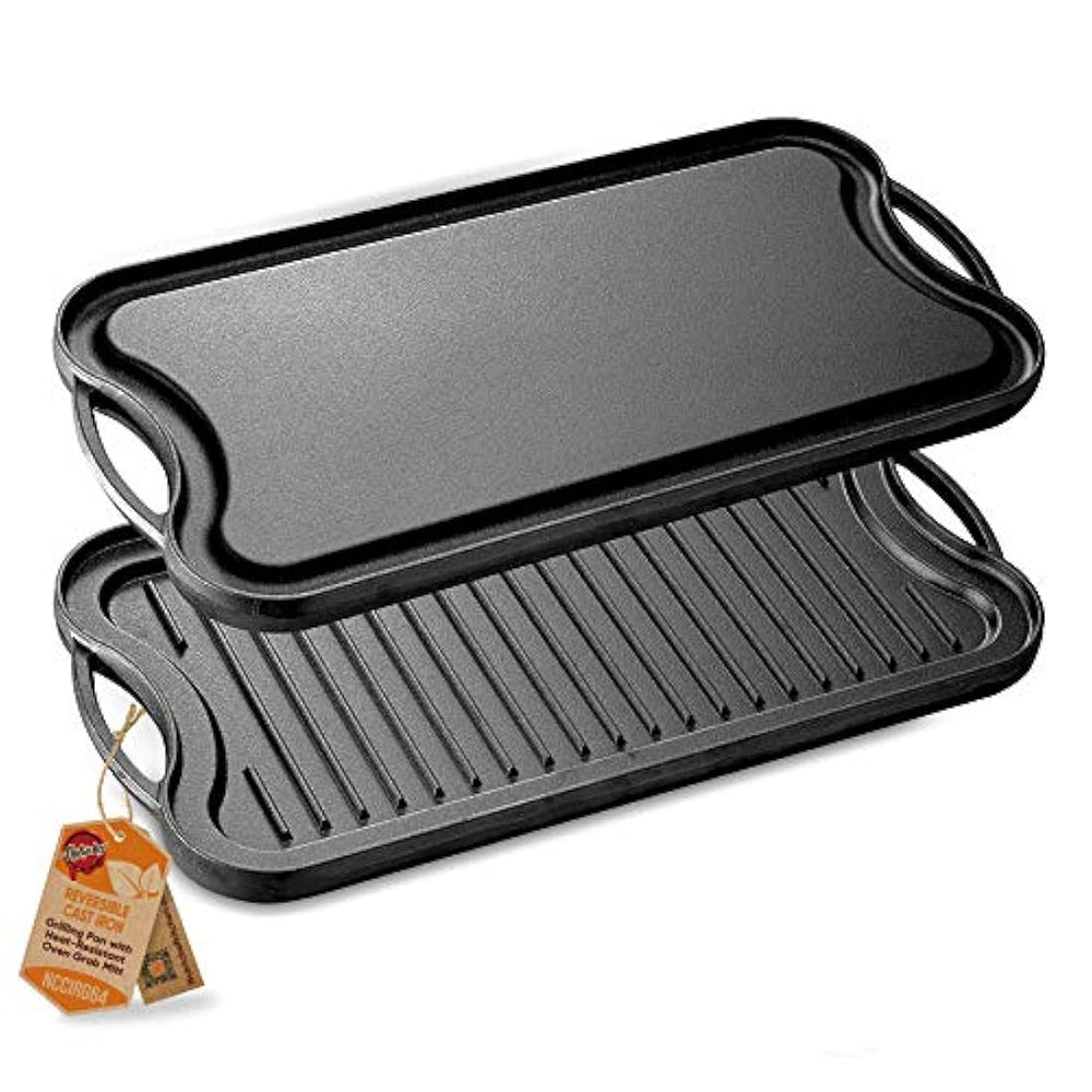 Sarten de hierro fundido reversible NutriChef NCCIRG64