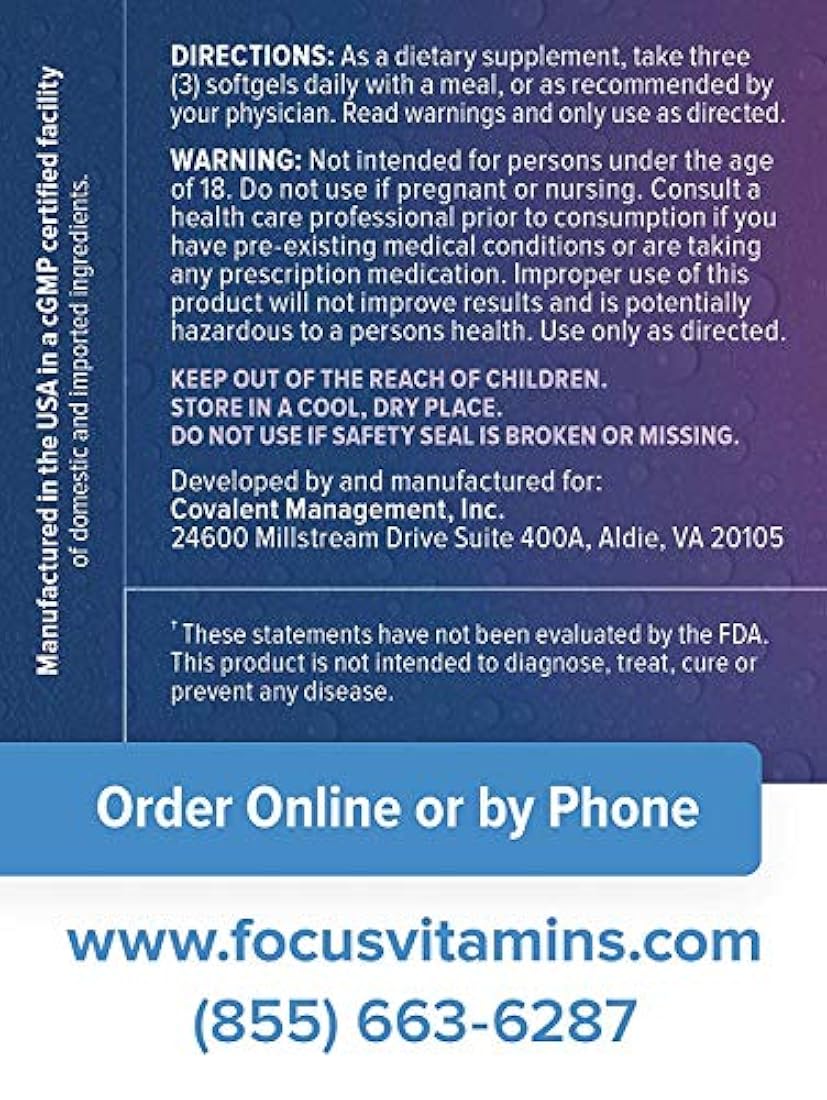 Focus Relief Plus Fórmula de ojos secos con suplemento Omega