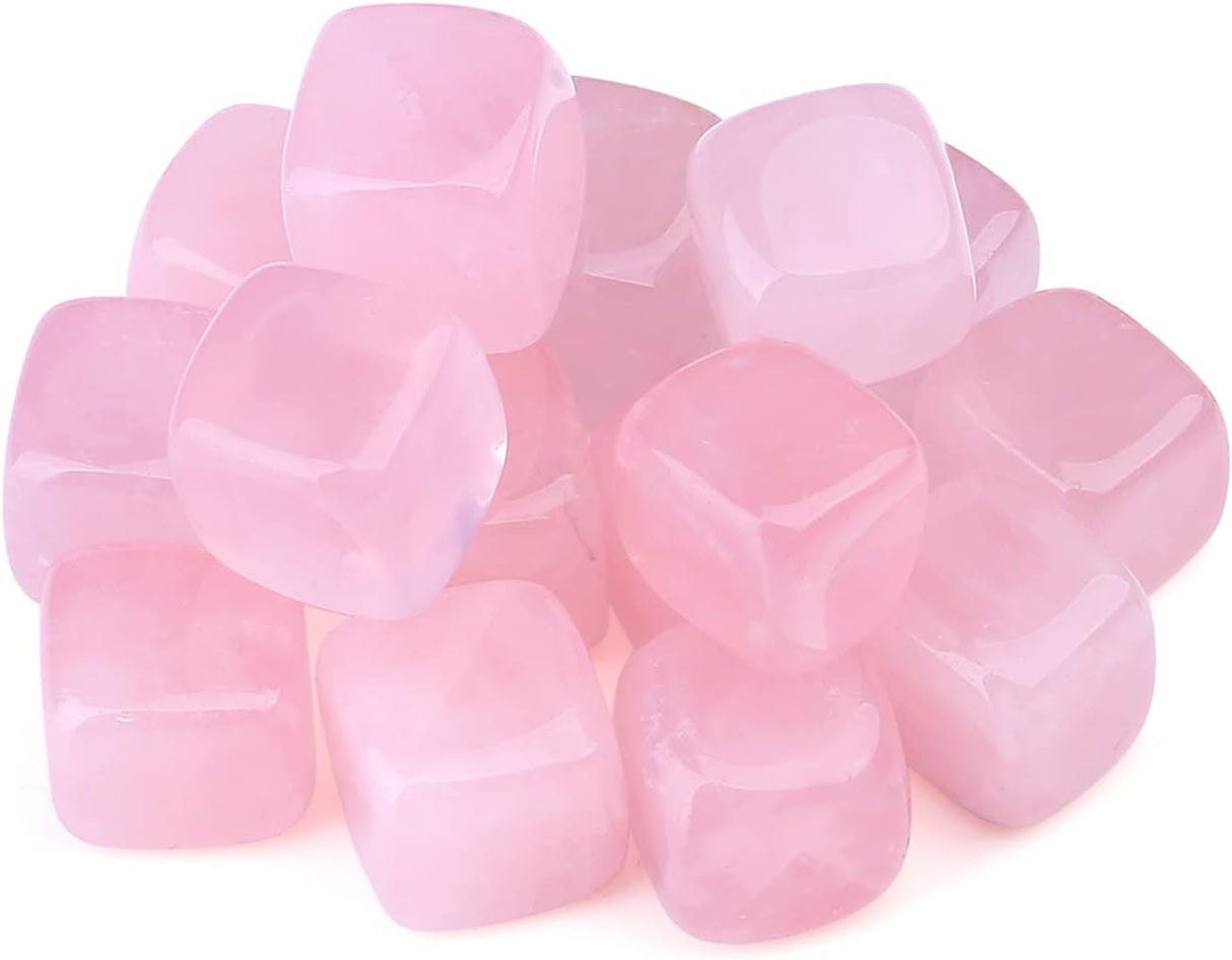 Juego de 10 cristales curativos de cuarzo rosa a granel