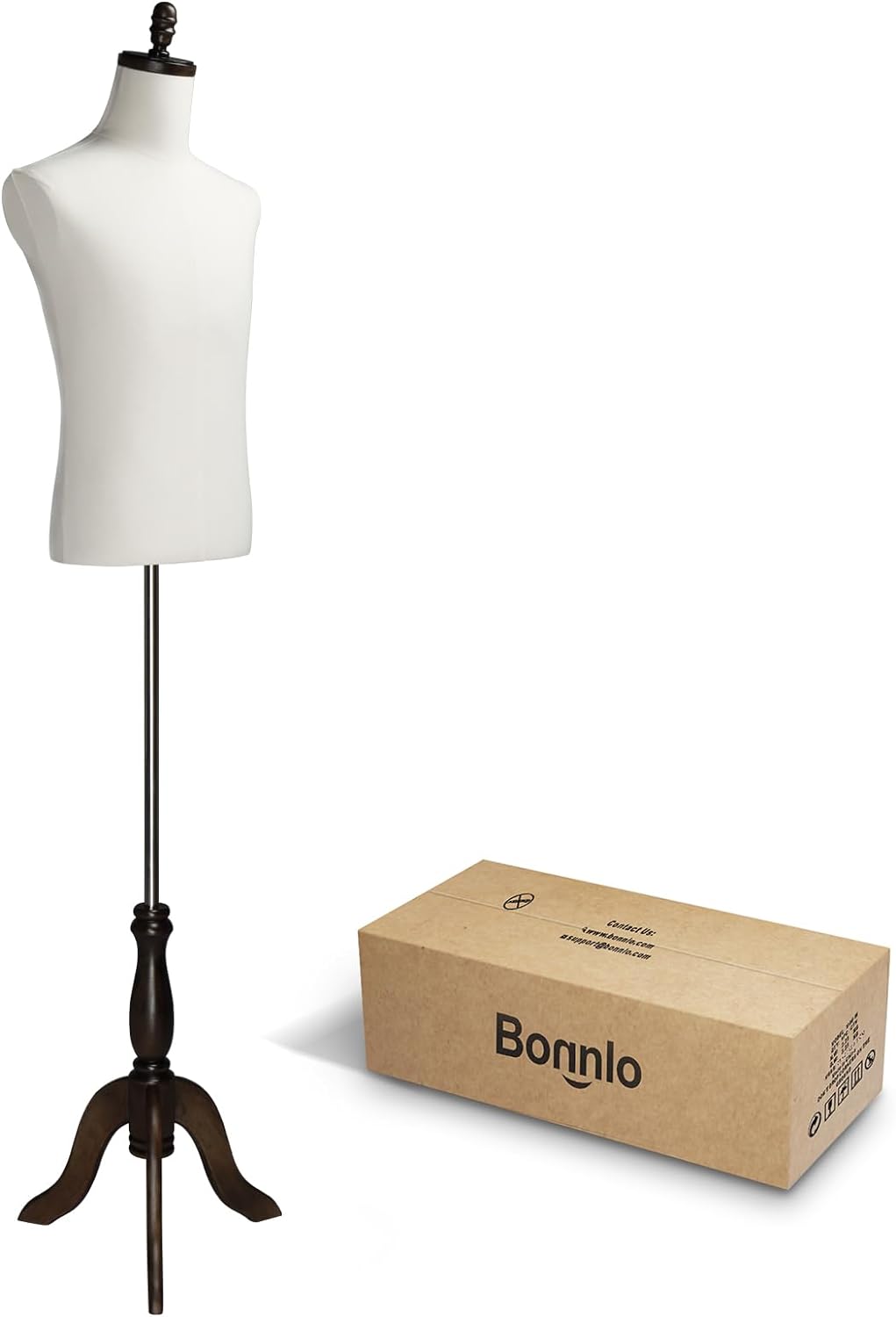Maniquí Masculino Bonnlo con Tripié de Madera, Ajustable