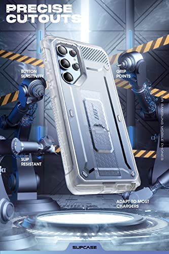 SUPCASE Unicorn Beetle Pro Series - Funda para Samsung Galaxy S22 Ultra 5G (versión 2022), cuerpo completo de doble capa resistente con clip para cinturón y soporte sin protector de pantalla integrado (transparente)