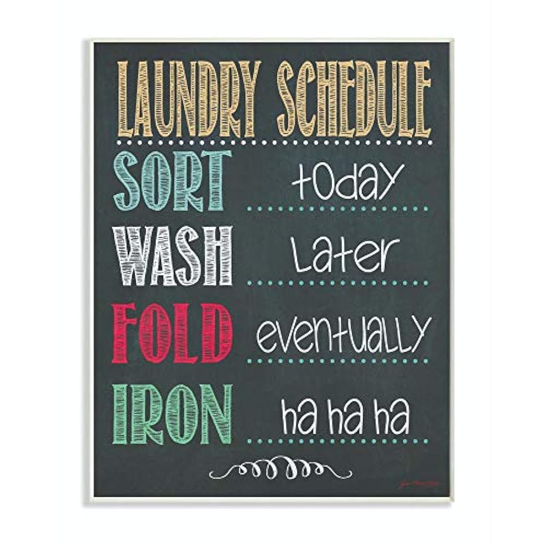 La Colección Stupell Home Decor lavandería Calendario