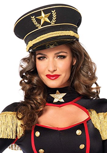 Accesorio de traje de sombrero militar para mujer