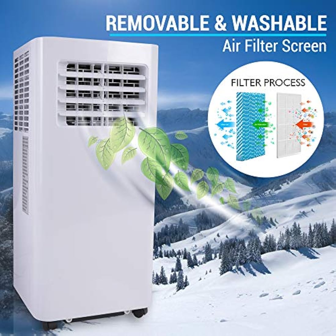 Aire acondicionado portátil SereneLife SLPAC105W