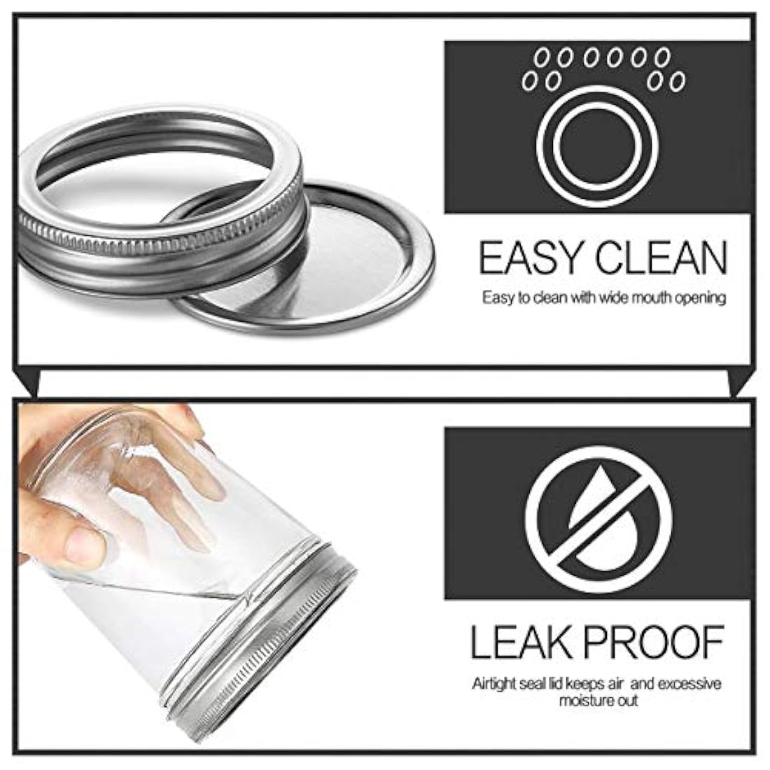 Tarros de masón de boca ancha de 10 oz