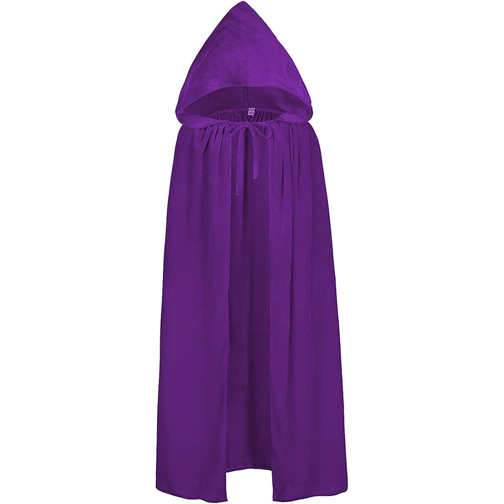 Disfraces de Capa de terciopelo con capucha morada talla S