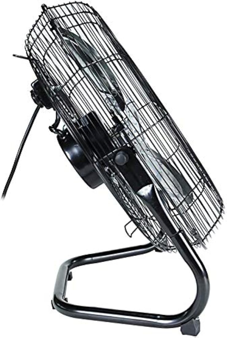 Ventilador Simple Deluxe, Negro, 12 pulgadas