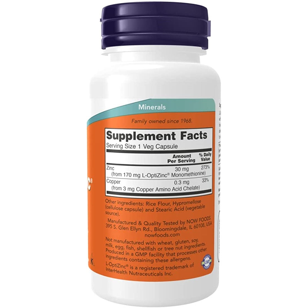 Suplemento L-OptiZinc 100 capsulas