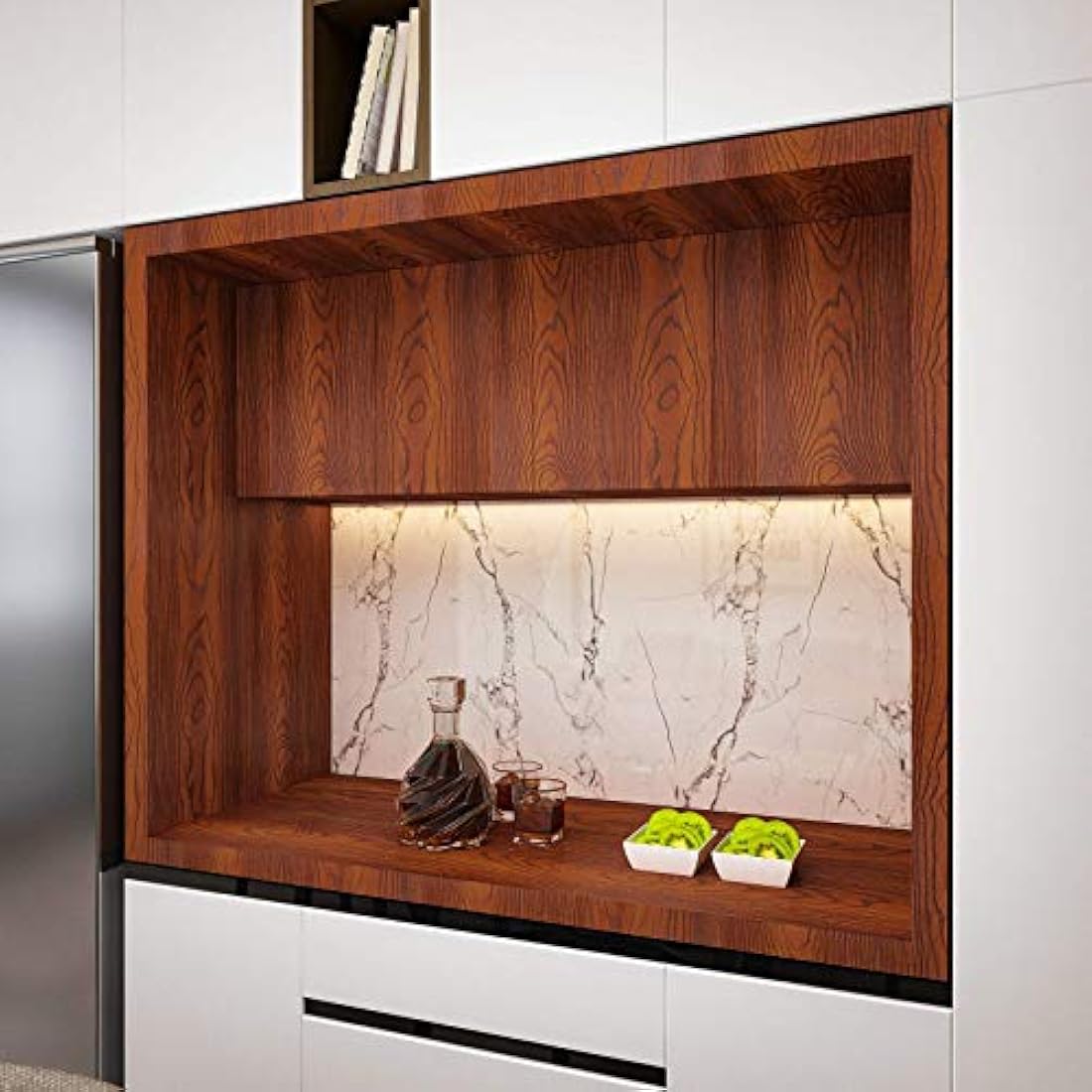 Papel pintado de madera marrón oscuro