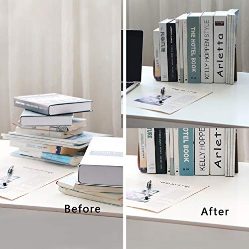 Muso - Sujetalibros de madera para estantes, para libros pesados, archivos de oficina, revistas de 5.51 x 4.72 x 4.25 pulgadas (madera de haya)