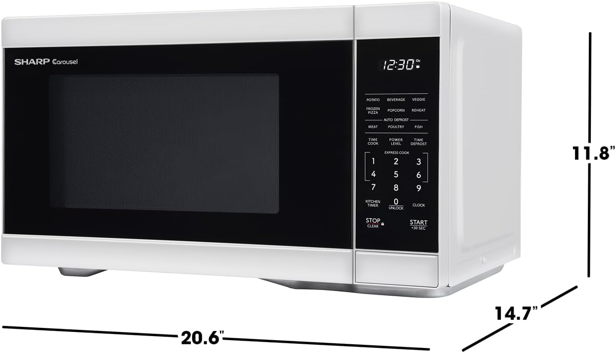 Microondas SHARP 1.1 CuFt 1000W con Plato Giratorio SMC1161KW