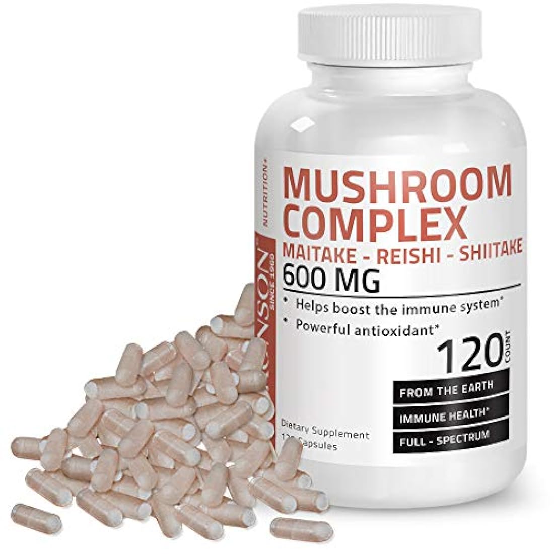 Bronson seta complejo, Maitake-Reishi - Shitake 600 mg, 120