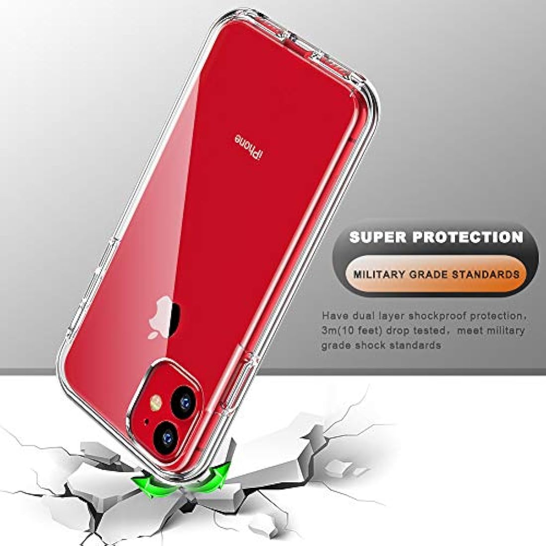Funda para iPhone 11+2 protectores de vidrio templado