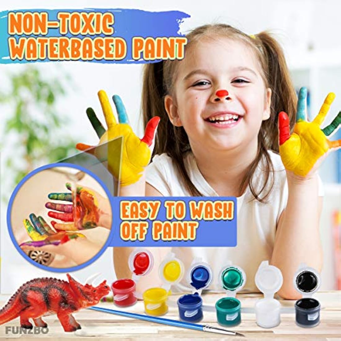 Juego de pintura para niños, diseño de dinosaurios