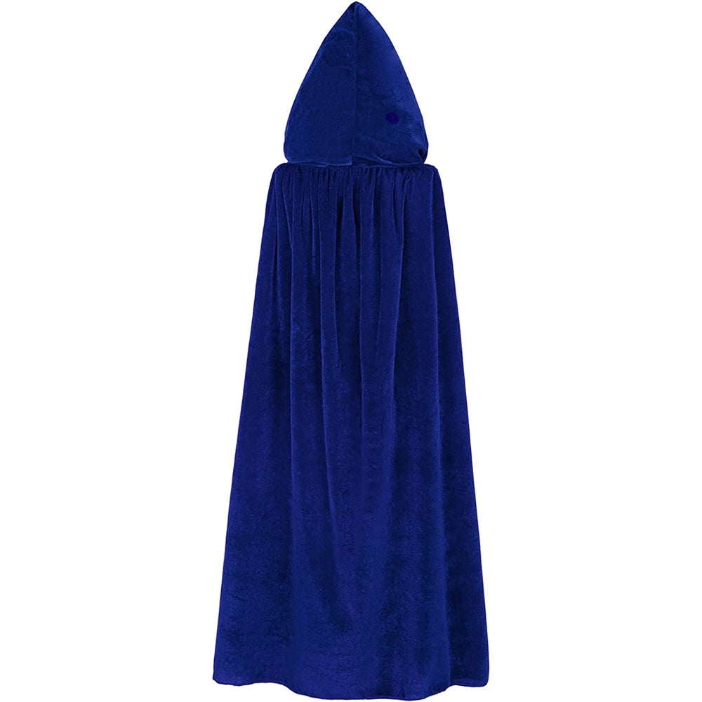 Disfraces de Capa de terciopelo con capucha azul talla S