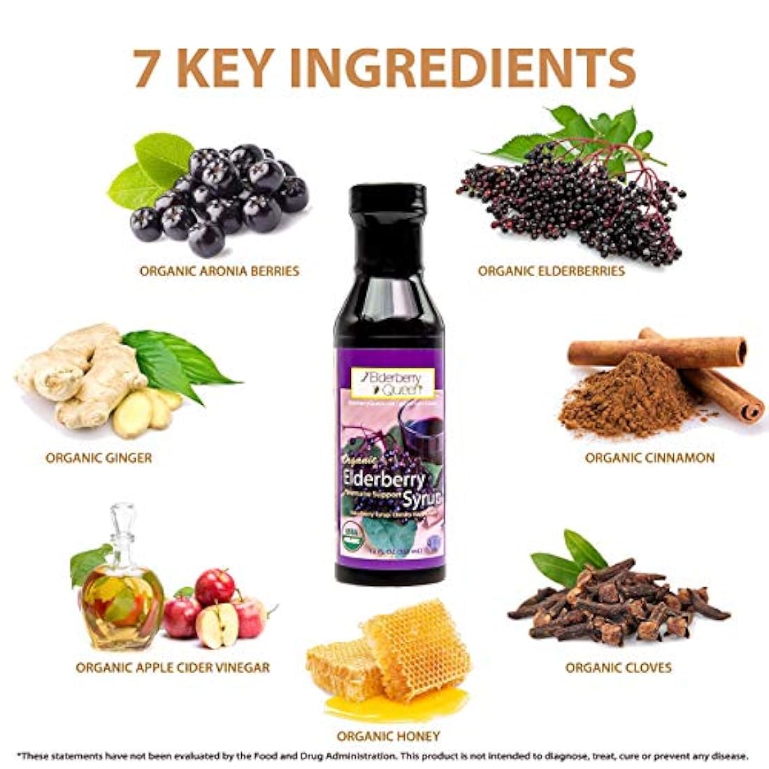 Suplemento líquido orgánico de saúco por Elderberry Queen