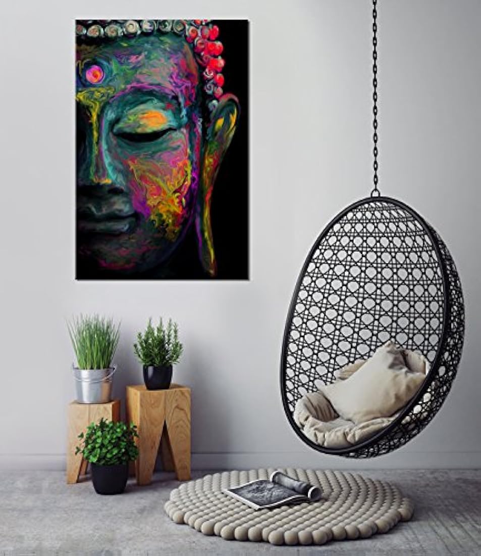 Sunfrower Art - Lienzo decorativo para pared, diseño de Buda