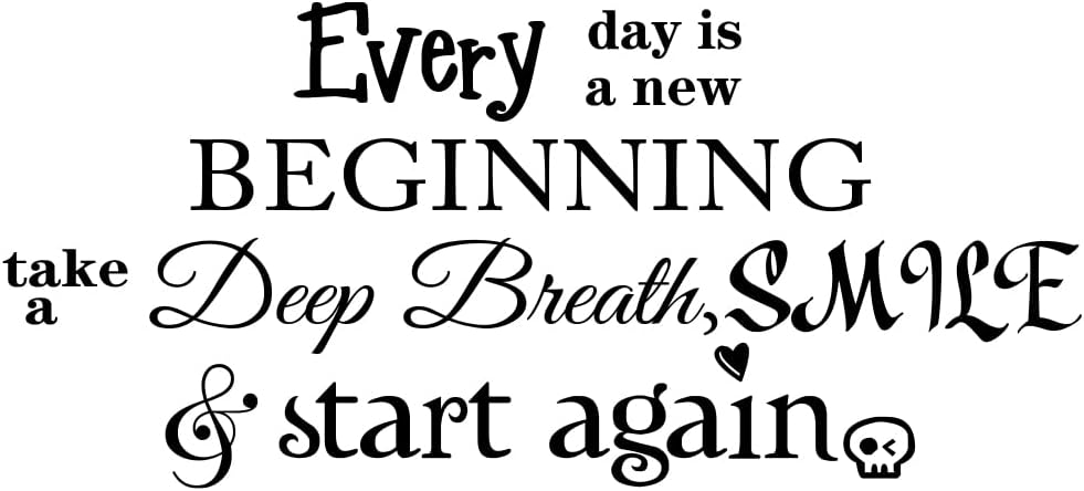 Vinilo Decorativo Inspiracional Cada Día es un Nuevo Comienzo