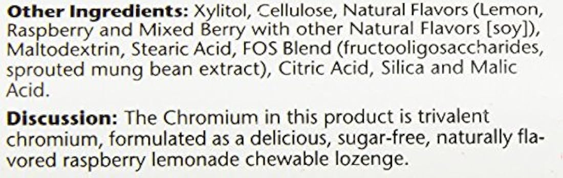 Pastillas de picolinato cromo Solaray 1000 mcg, 100 unidades