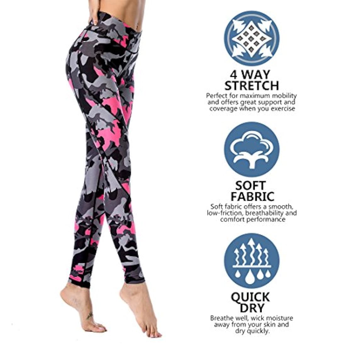 Leggings de cintura alta para yoga con control de abdomen
