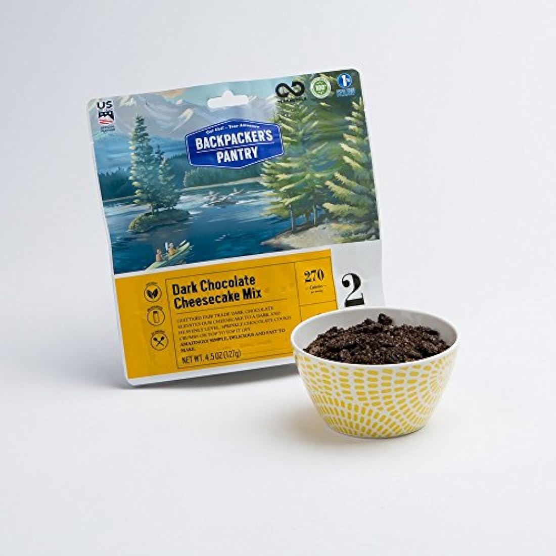 Mezcla de pastel de queso de chocolate oscuro