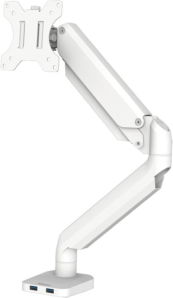 Brazo Monitor Fellowes Platino, 32, Rotación 360°, USB