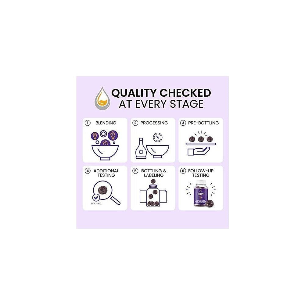 Suplementos Gomitas de hierro con vitamina C y A 60