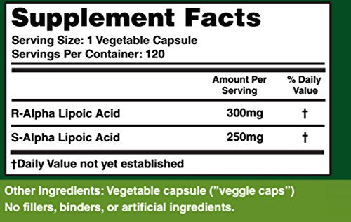 Suplemento capsulas de acido lipoico