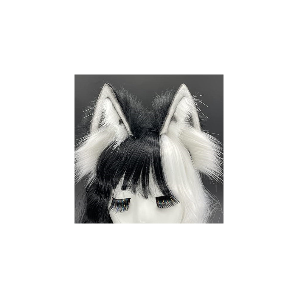 Disfraces de Diadema de orejas de lobo blanca talla única