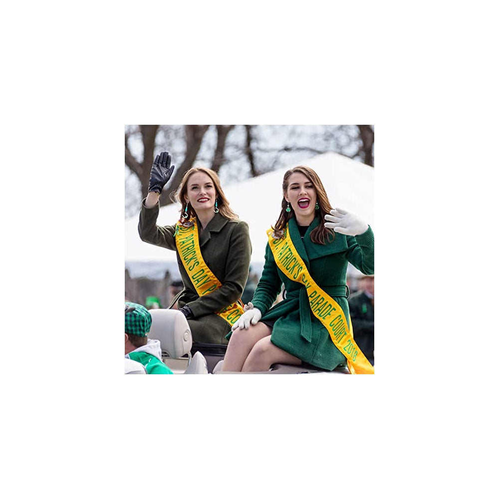 Aretes para mujer de trébol verde 9 pares