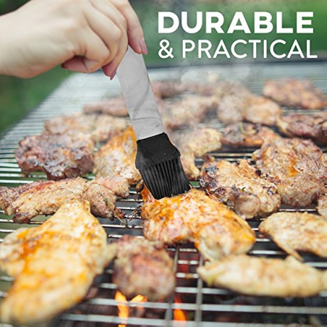 Juego de 21 piezas para parrilla acero inoxidable resistente