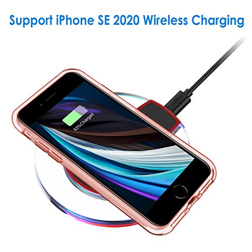 JETech - Funda para iPhone SE de 2ª generación, iPhone 8 y iPhone 7 de 4.7 pulgadas, a prueba de golpes, parte trasera transparente antiarañazos