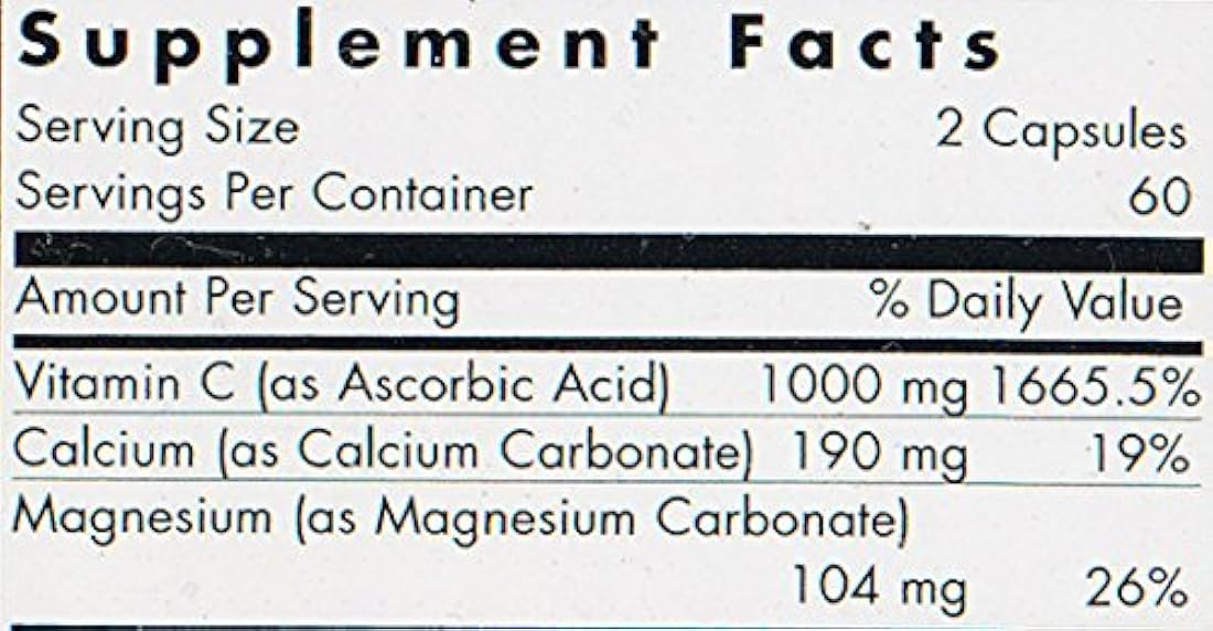 Nutricology Buffered Vitamina C 120 cápsulas vegetarianas