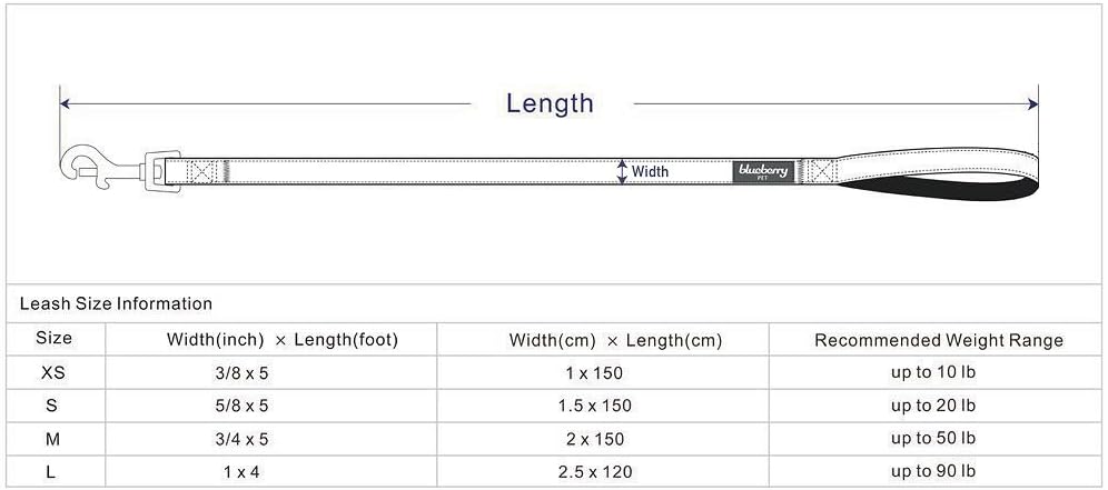 Correa Reflectante para Perros con Mango Suave - Talla Mediana