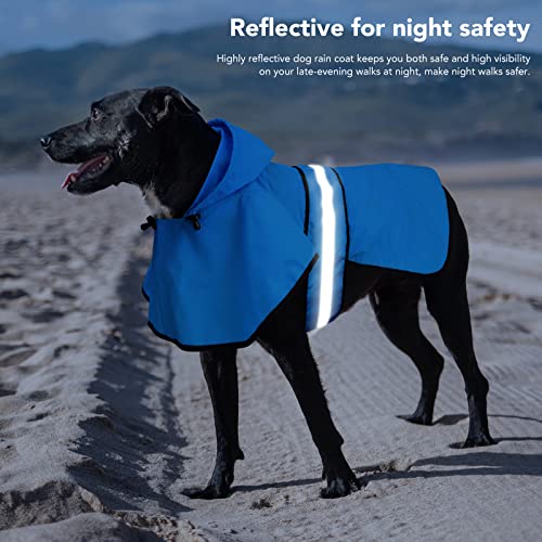 Weesiber Chubasquero para perros, impermeable, ajustable, reflectante, con capucha, ligero, poncho para perros pequeños, medianos y grandes y cachorros