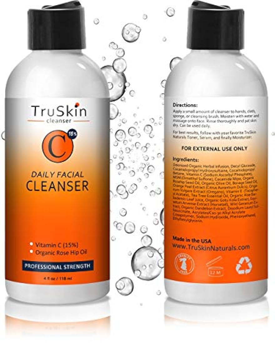 Limpiador facial diario con Vitamina C loción facial