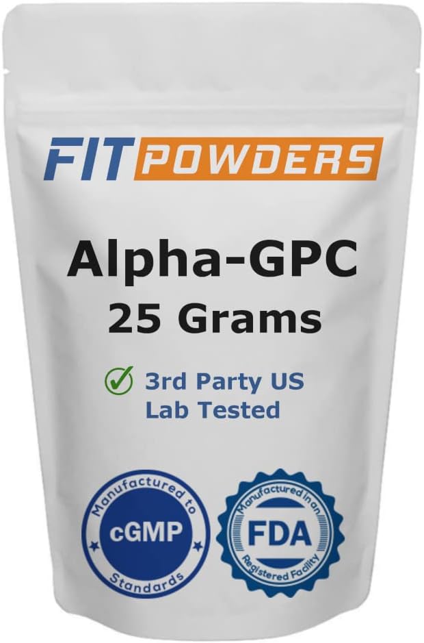 Polvo Alpha-GPC, No GMO, Vegano, Pre-Entreno, Memoria y Enfoque